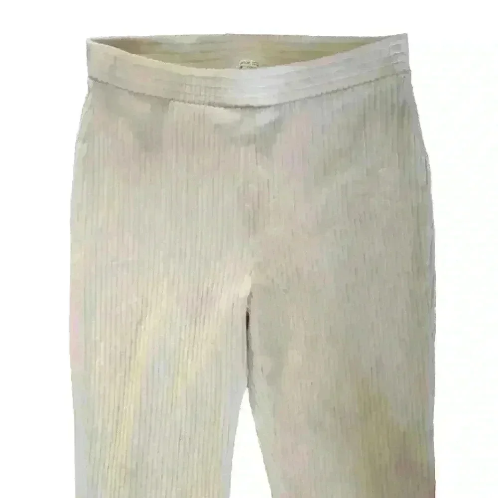 Aerie Womens Cream Corduroy Pull On Pants M